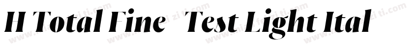 H Total Fine   Test Light Italic字体转换